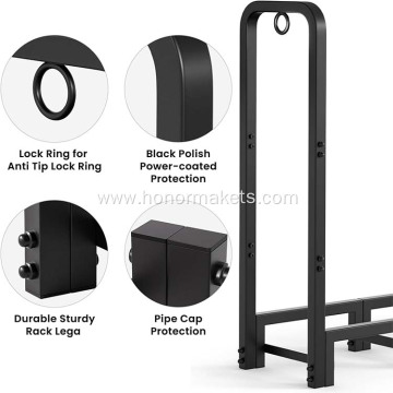 High-capacity Steel Outdoor Firewood Rack Heavy Duty Firewood Pile Storage Racks Wood Storage Accessory Firewood Log Rack